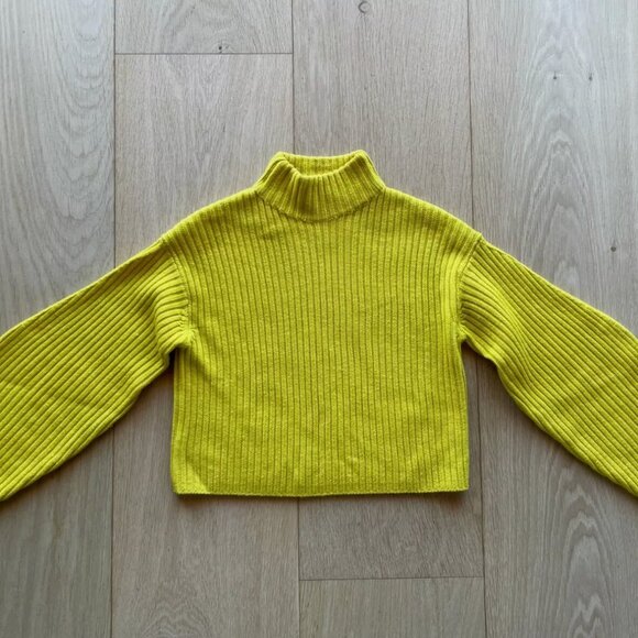 Cool yellow Tibi cropped sweater! XXS - Picture 1 of 6